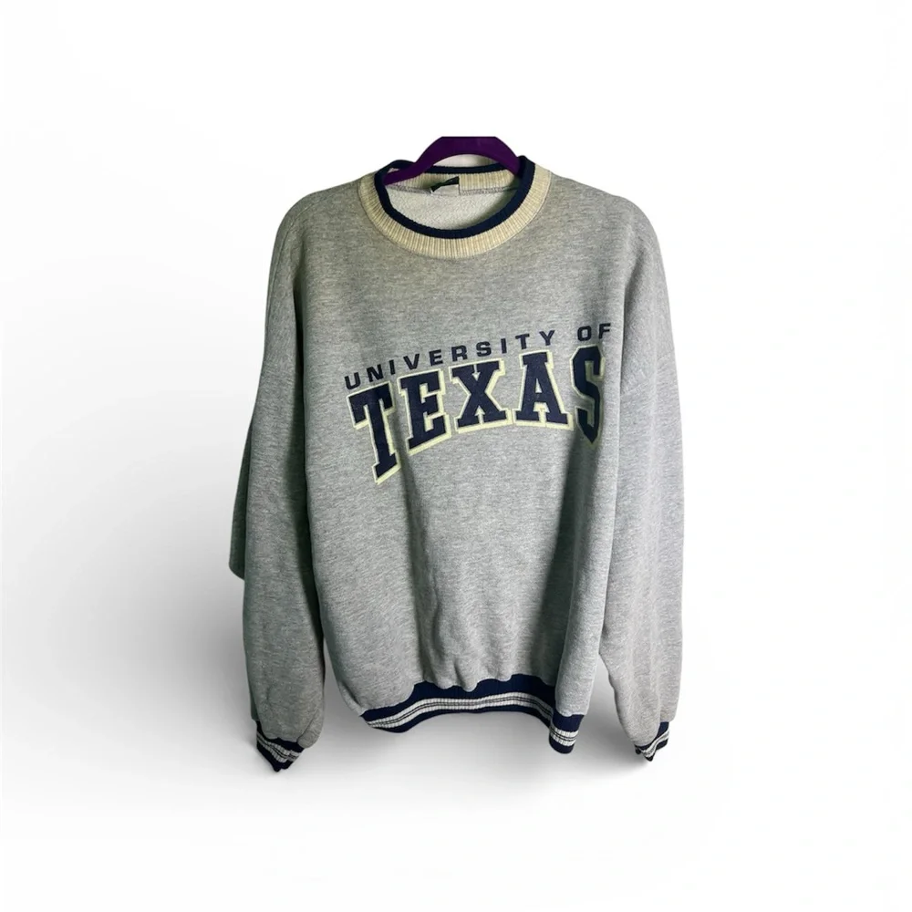 Vintage Gray University of Texas Sweater Large